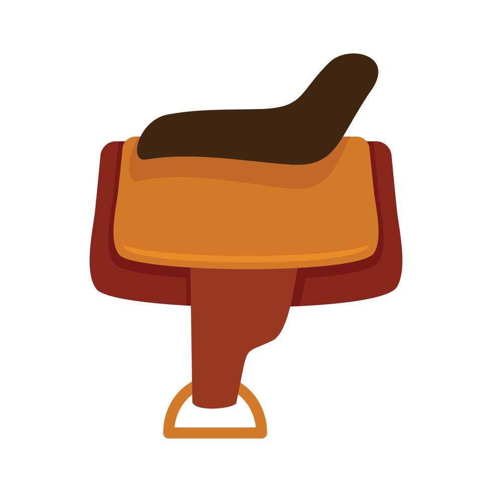 Horse saddle icon flat isolated vector