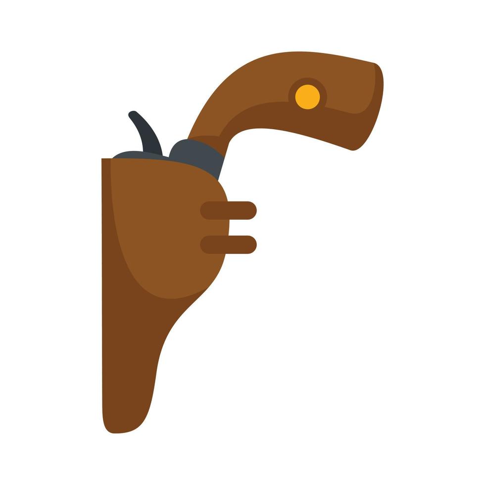 Revolver icon flat isolated vector