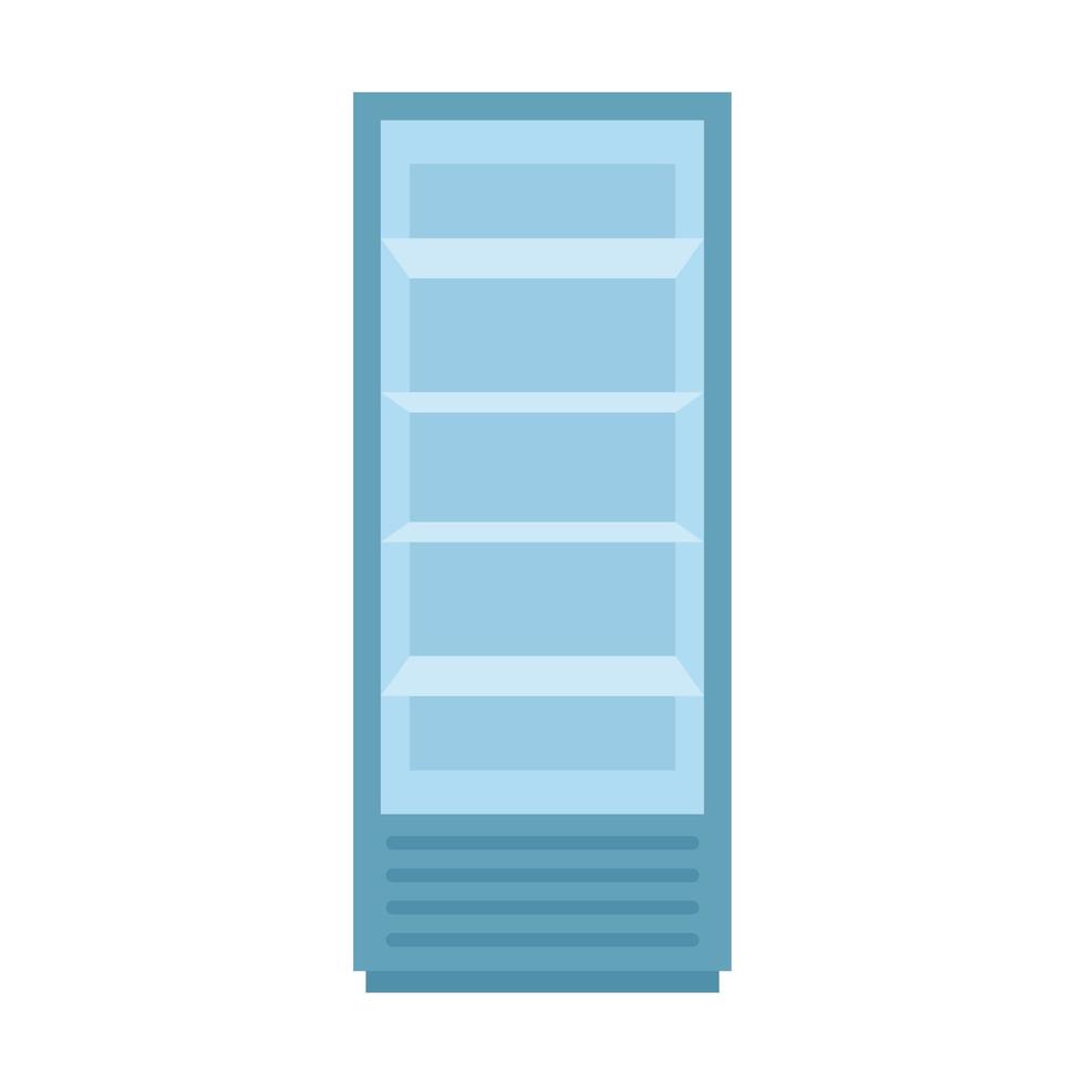 Drink fridge icon flat isolated vector