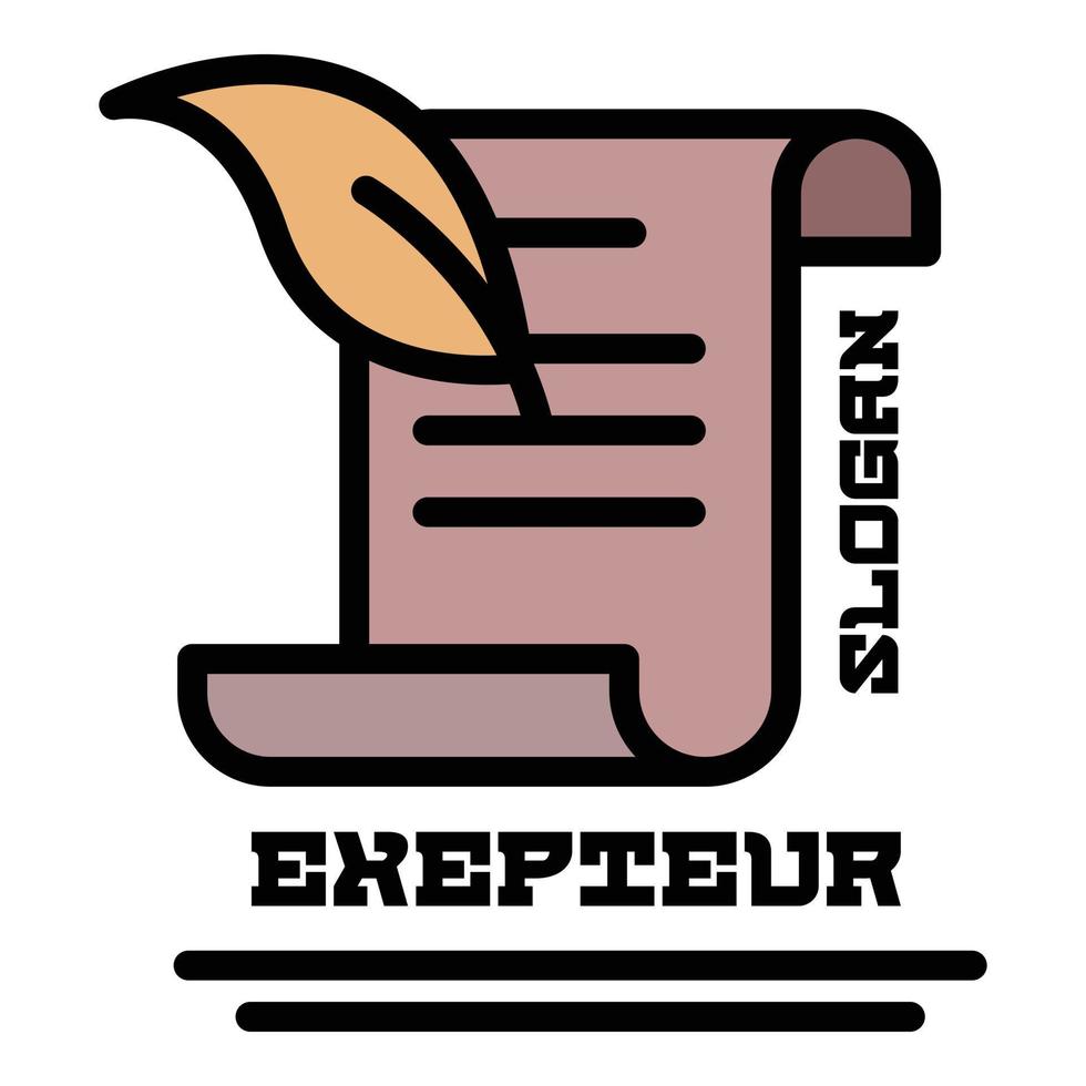 Papyrus law icon color outline vector