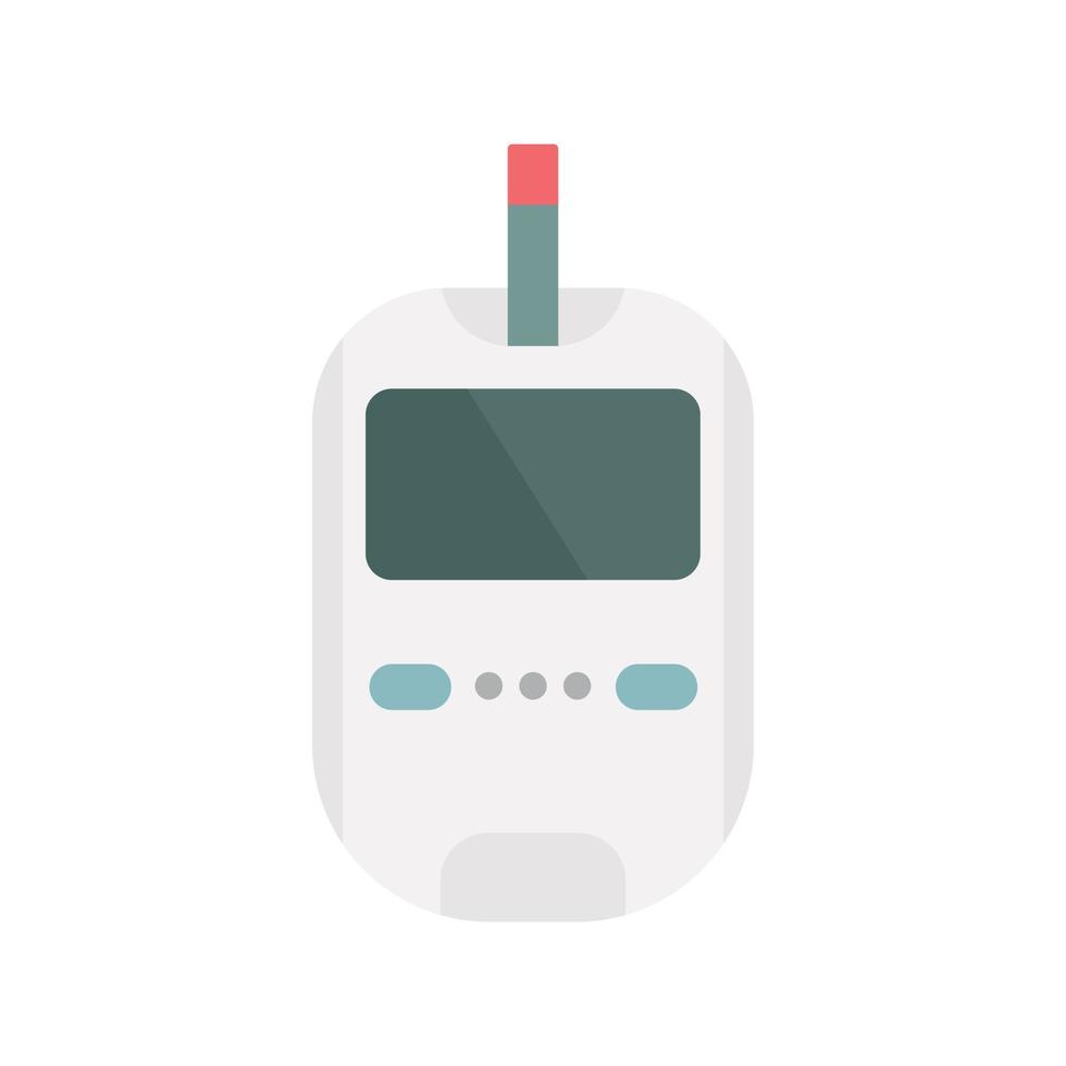 Glucose meter icon flat isolated vector