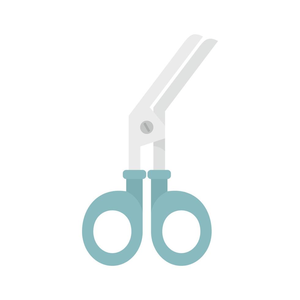 Medical scissors icon flat isolated vector