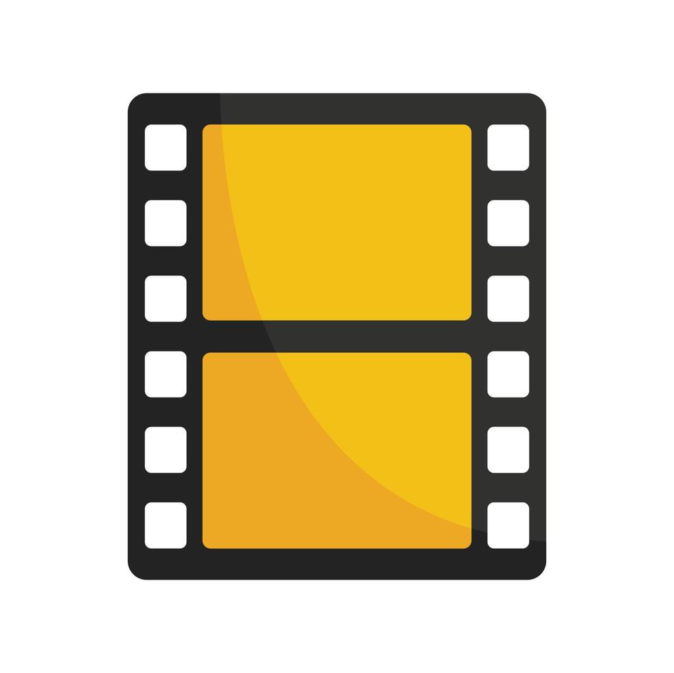Animation film icon flat isolated vector