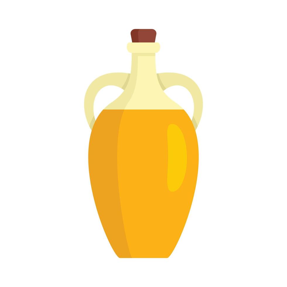 Olive oil bottle icon flat isolated vector