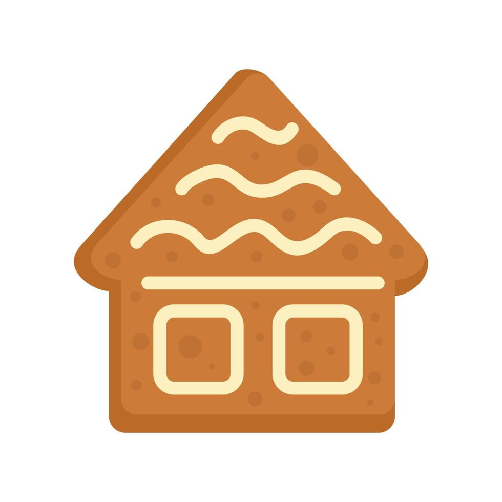 icono de la casa de pan de jengibre vector aislado plano