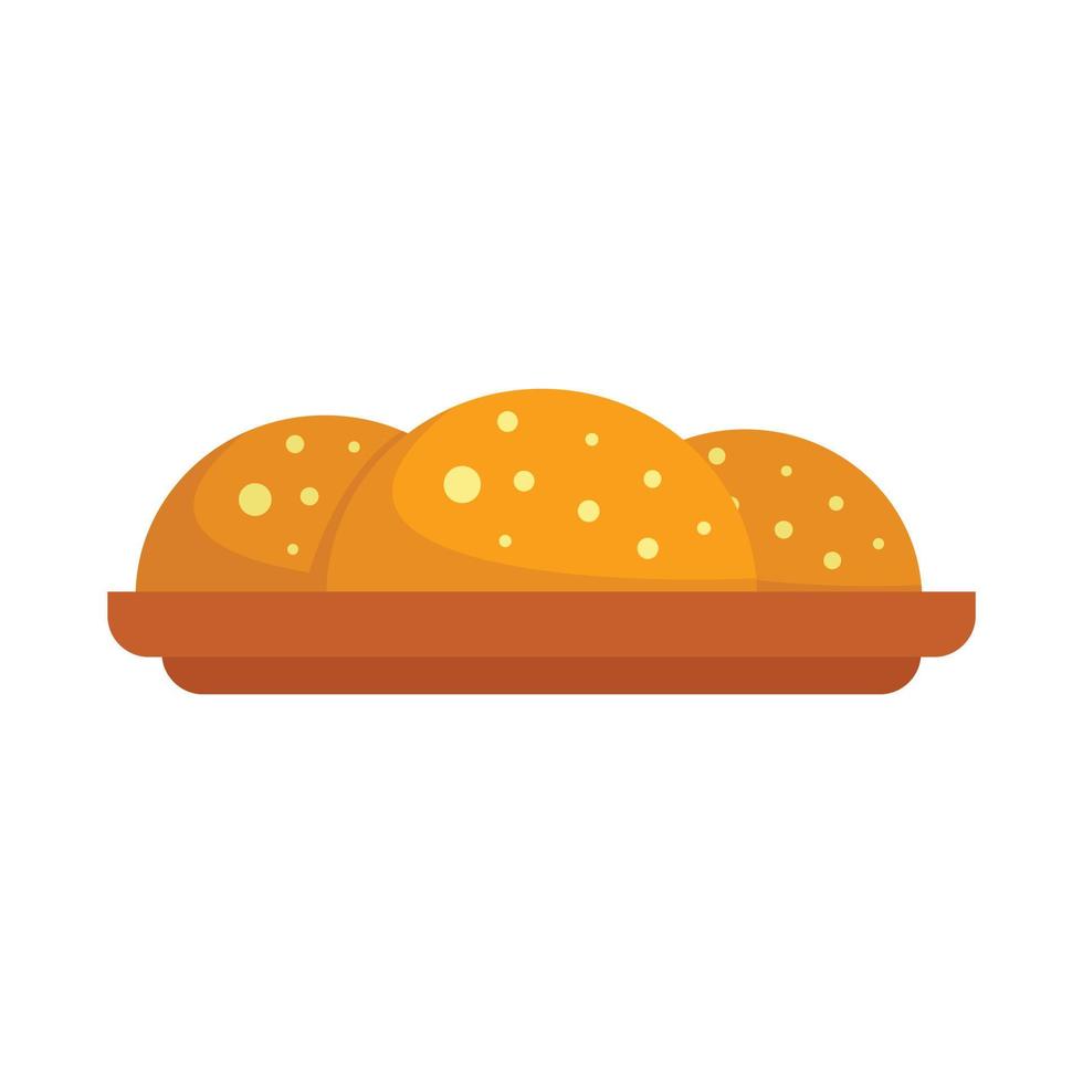 icono de panadería griega vector plano aislado