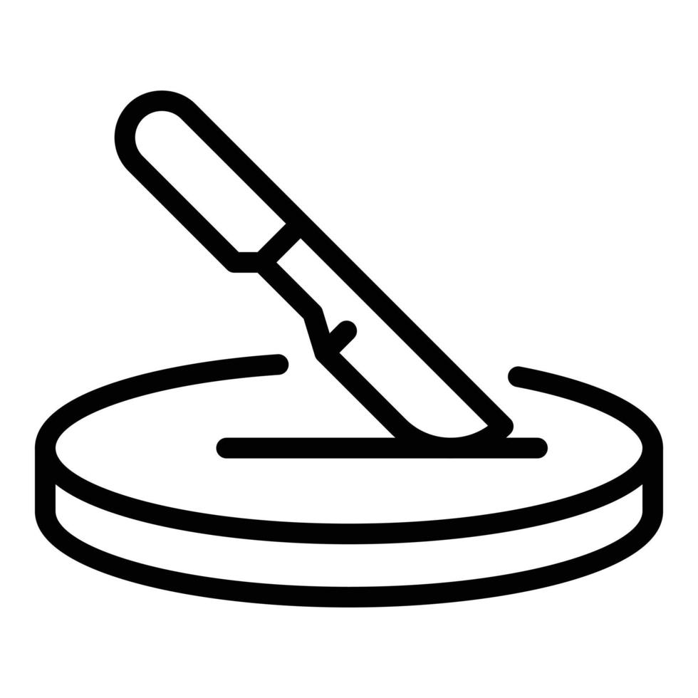 Lab knife icon outline vector. Science research vector