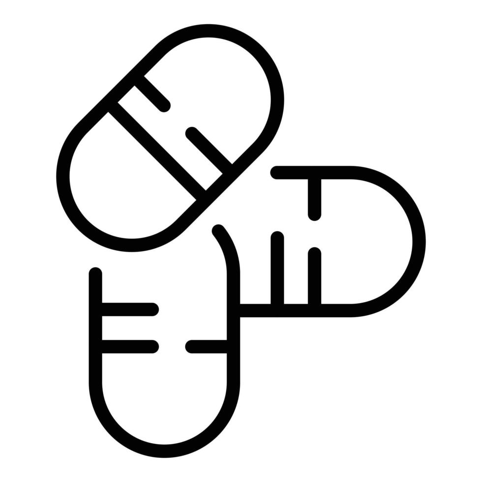 Stress capsule icon outline vector. Panic attack vector