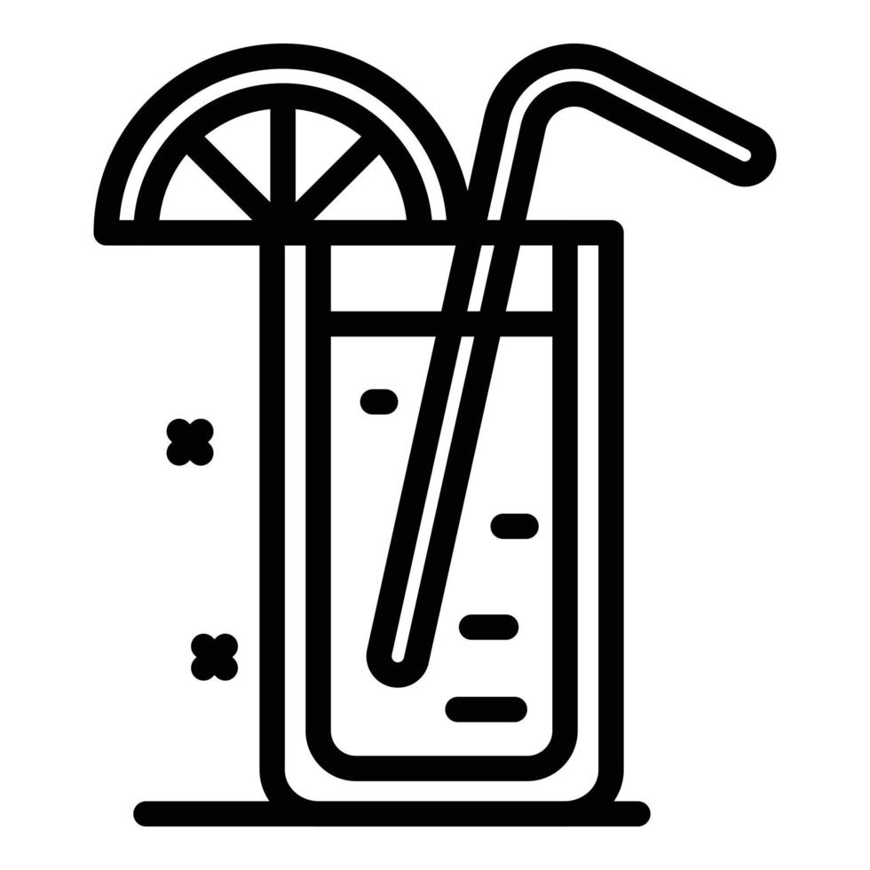 Summer cocktail icon outline vector. Drink margarita vector