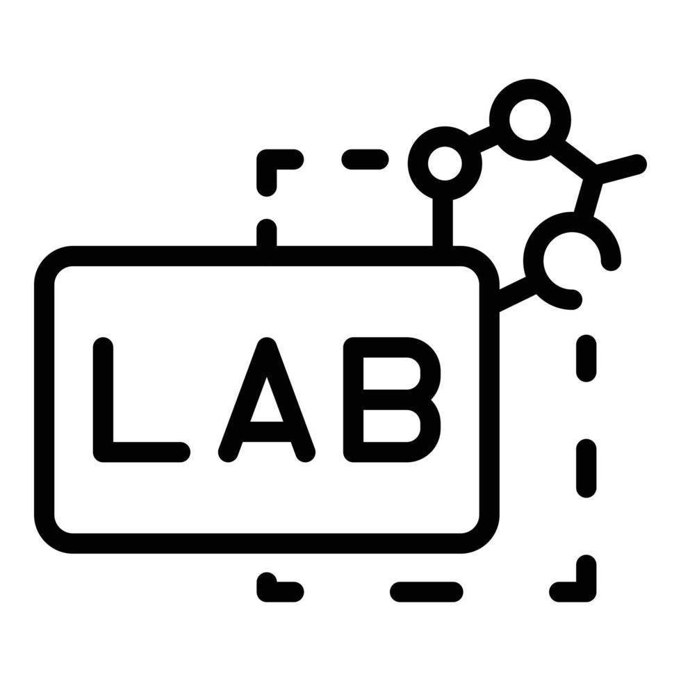 Lab test icon outline vector. Medical research vector