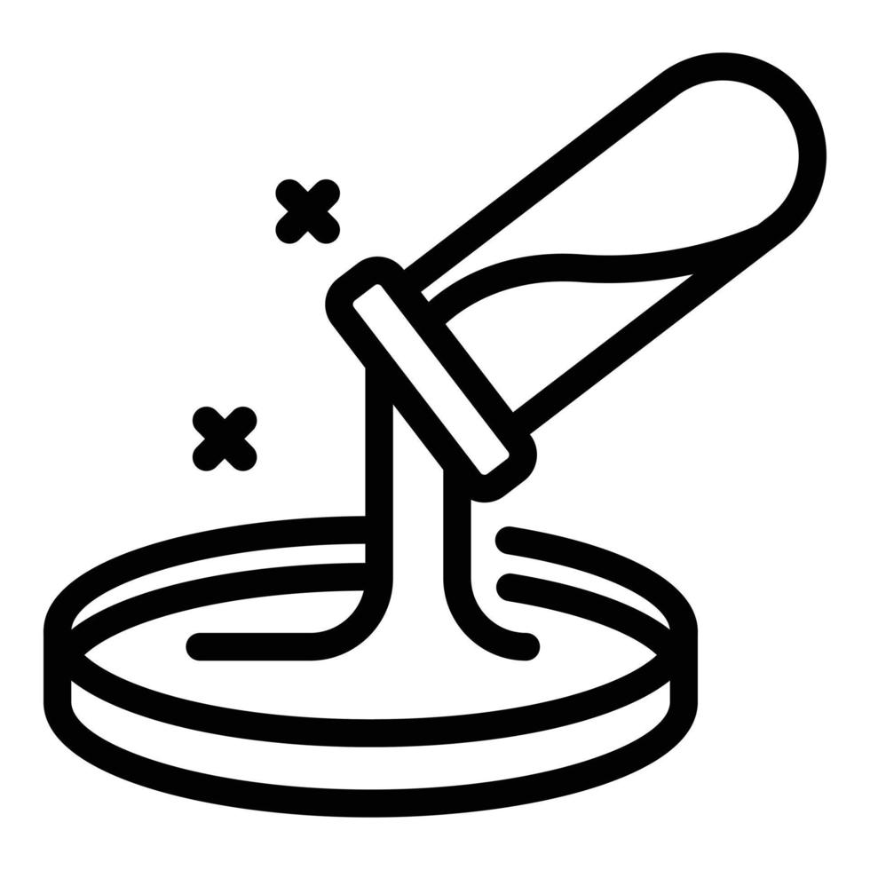 Test tube lab icon outline vector. Chemical experiment vector