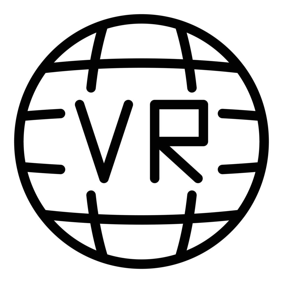 International vr tour icon outline vector. Camera angle vector