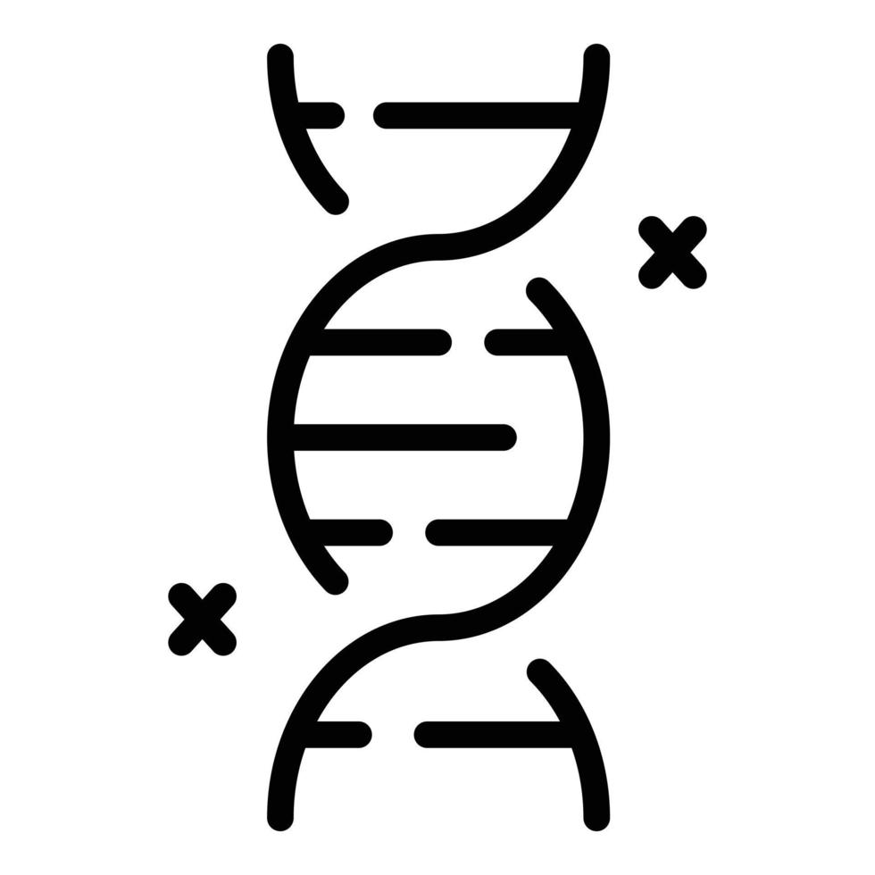 Lab dna icon outline vector. Laboratory science vector