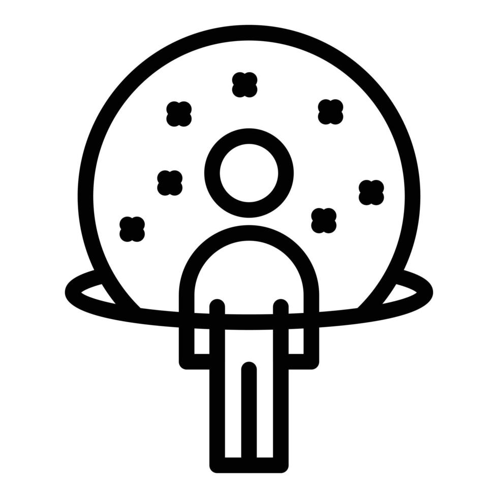 Space vr tour icon outline vector. Virtual video vector