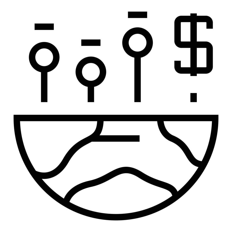 Global speaker icon outline vector. Media speech vector