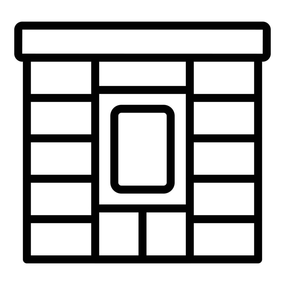 Street parcel locker icon outline vector. Express order vector