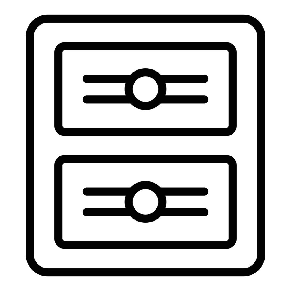 Apartment parcel locker icon outline vector. Delivery service vector