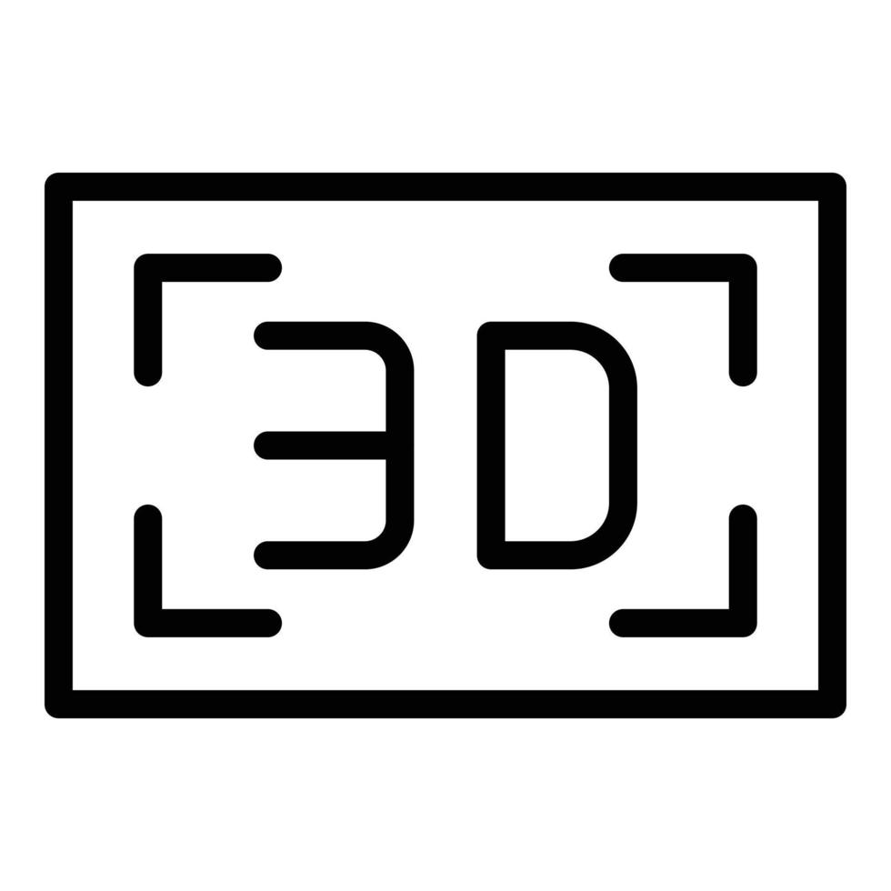 3d reality icon outline vector. Camera angle vector