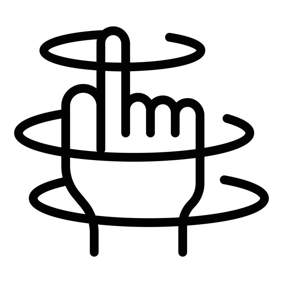 Vr hand tour icon outline vector. Virtual camera vector