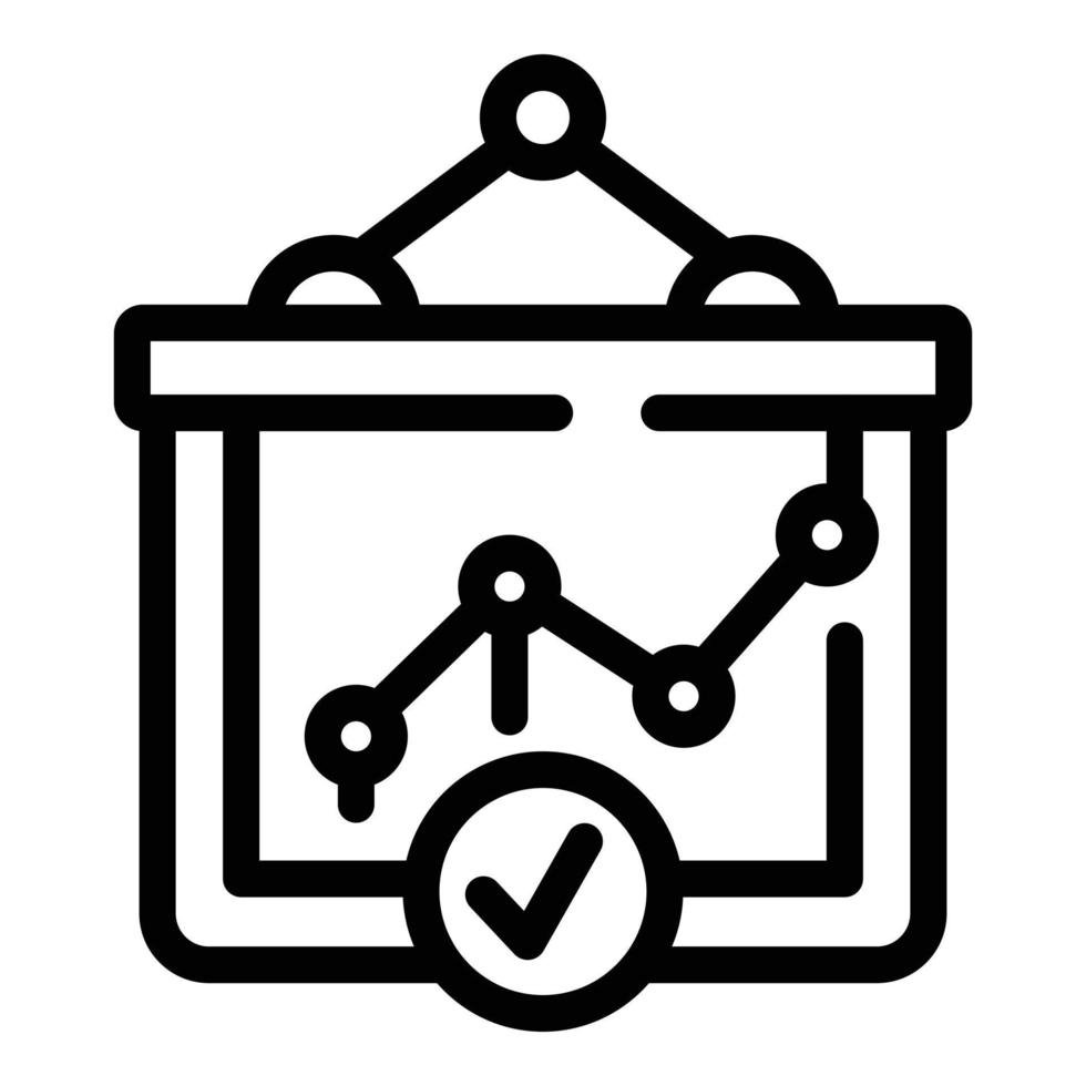 Business graph icon outline vector. Success job vector