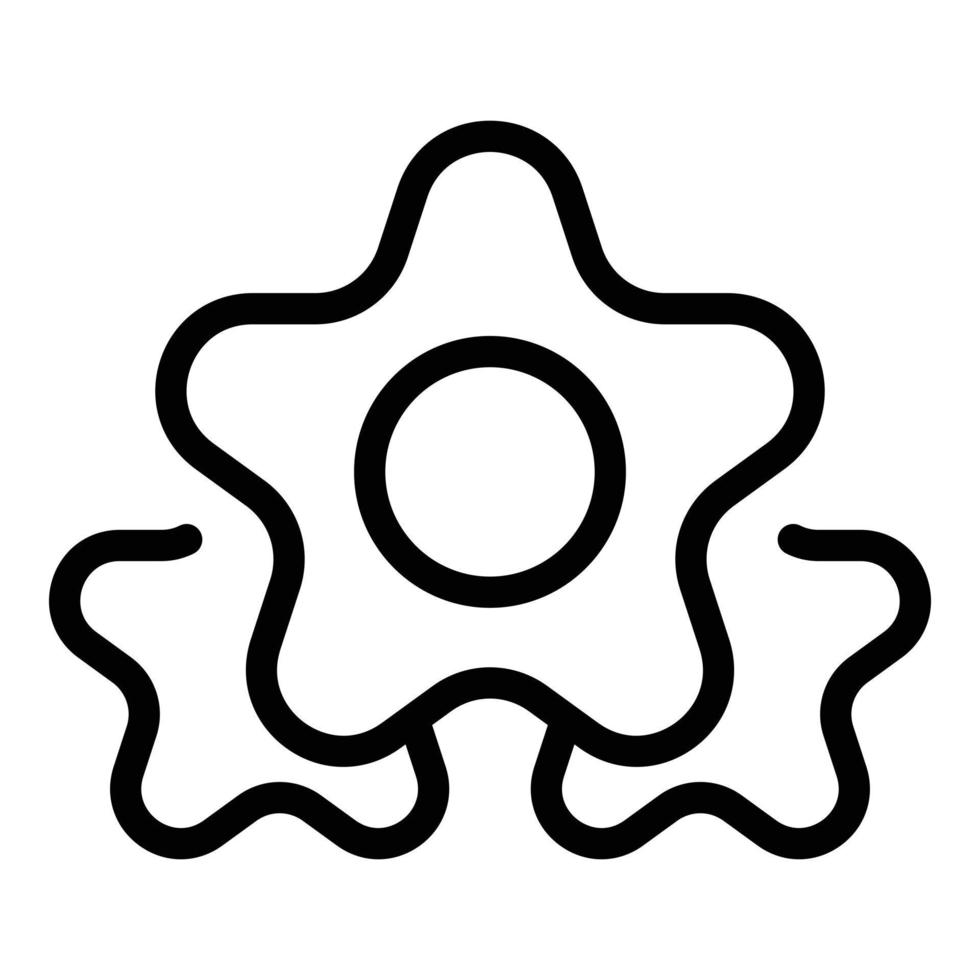 vector de contorno de icono de encuesta de estrellas. nivel de emojis
