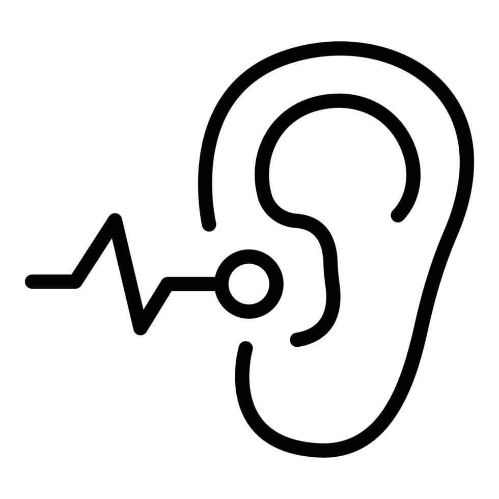 Safety earplugs icon outline vector. Quiet noise vector