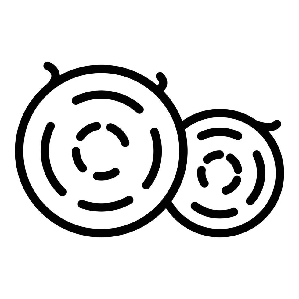 Round bale icon outline vector. Hay straw vector