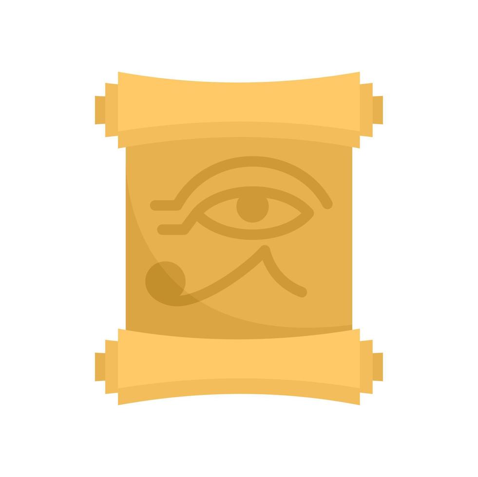 Egypt papyrus icon flat isolated vector