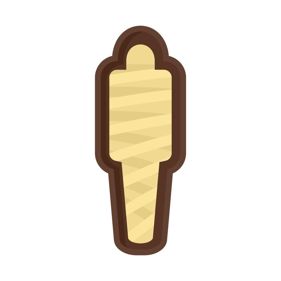 Sarcophagus icon flat isolated vector