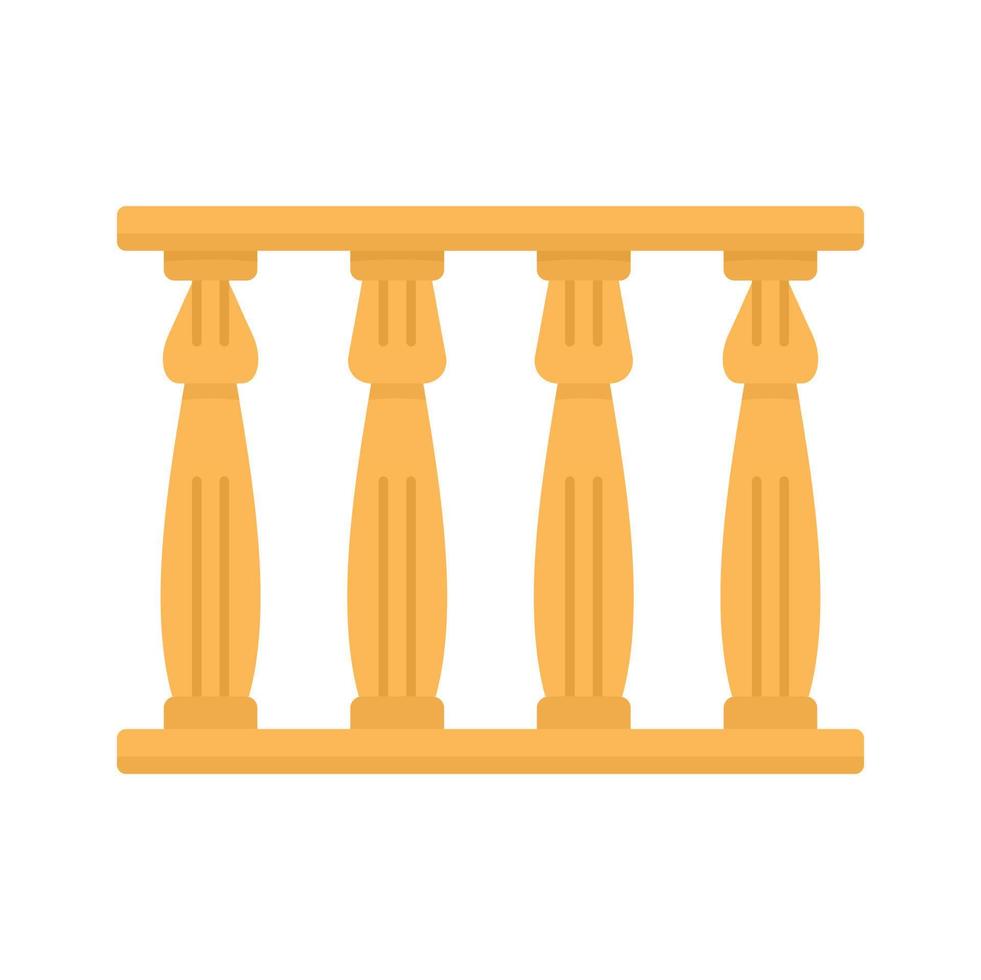 Egypt temple towers icon flat isolated vector