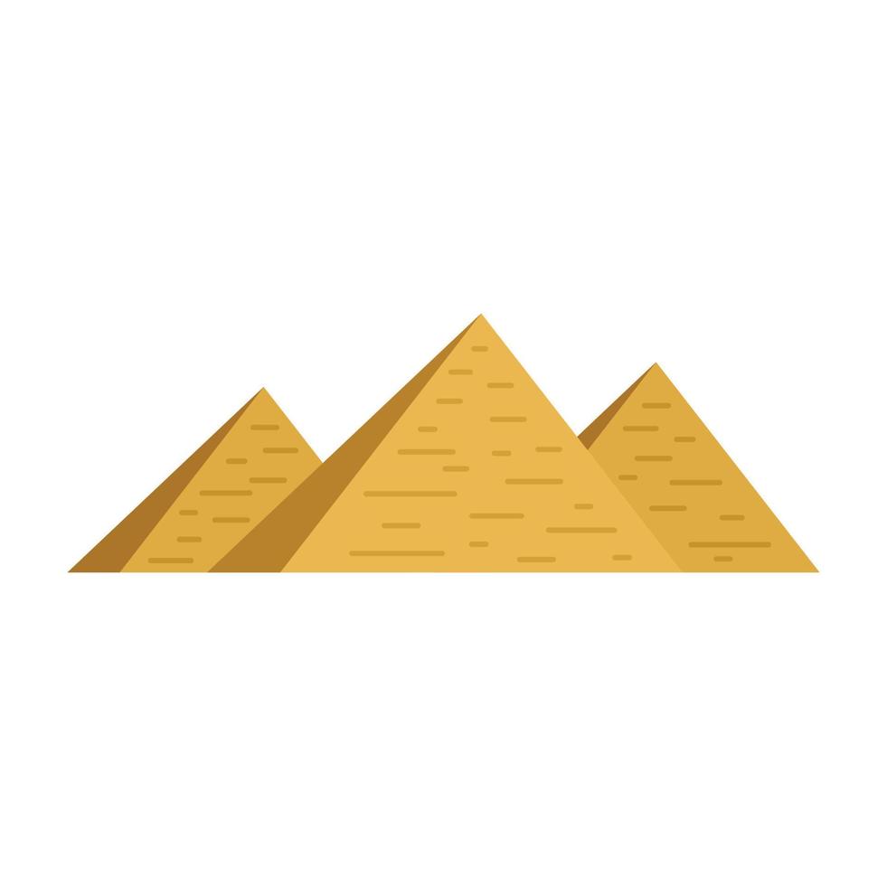 egipto pirámides icono plano aislado vector