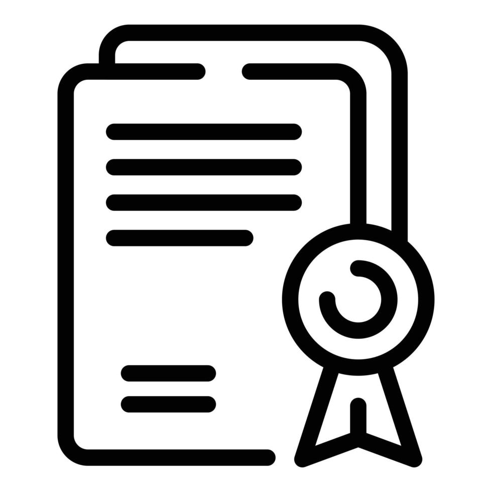 Business diploma icon outline vector. Teamwork paper vector