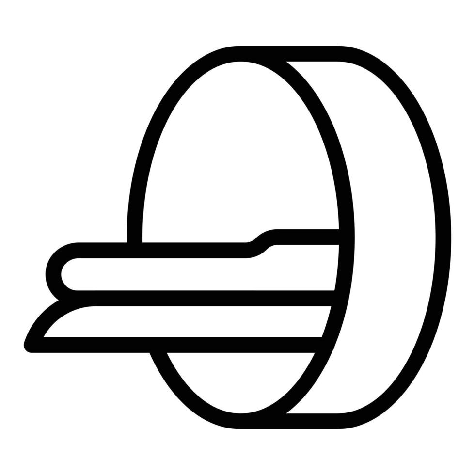 Body mri icon outline vector. Magnetic resonance vector