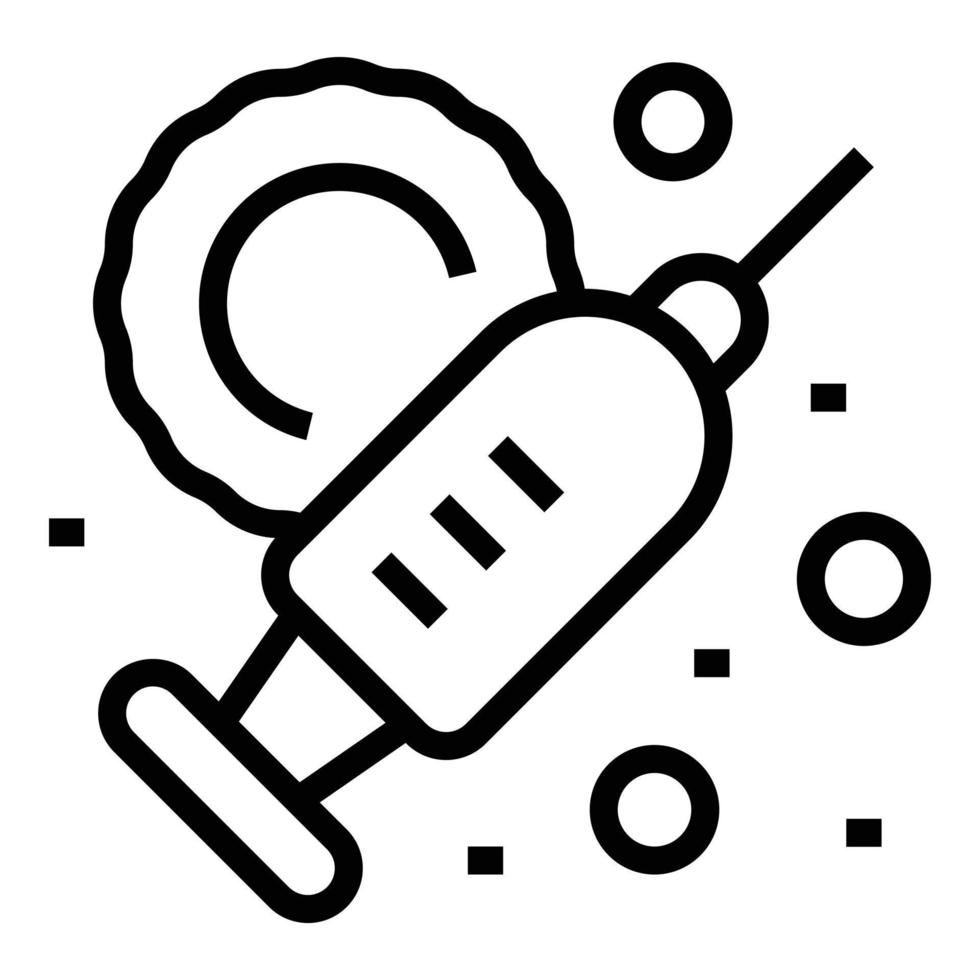 Virus syringe ampule icon outline vector. Vial vaccine vector