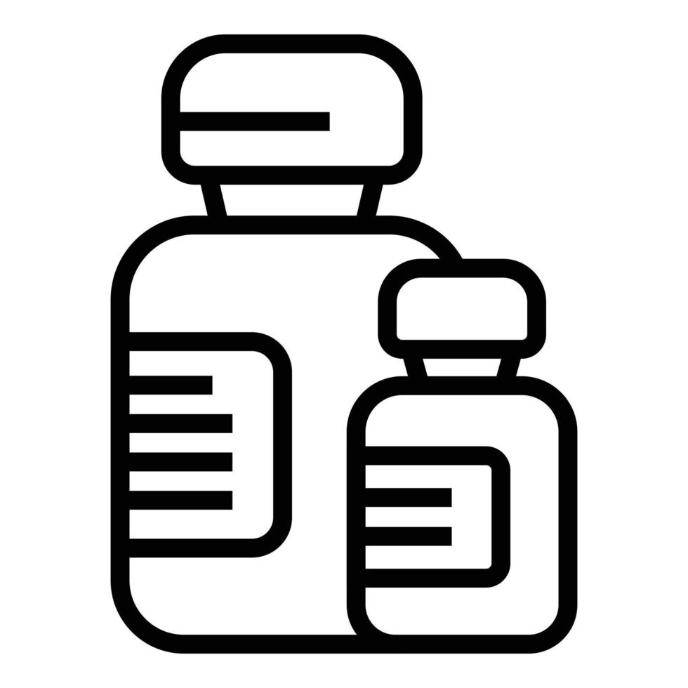 Insulin syringe ampule icon outline vector. Vial vaccine vector