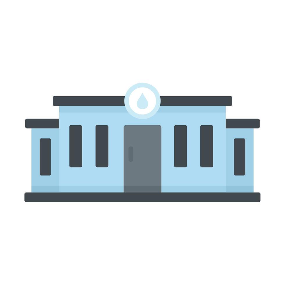 Milk factory icon flat isolated vector