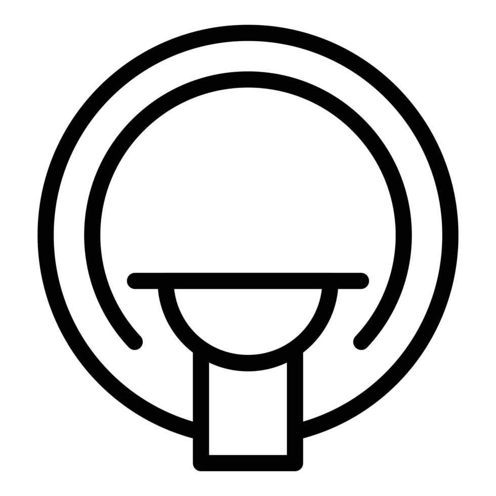 Magnetic tomography icon outline vector. Mri scan vector