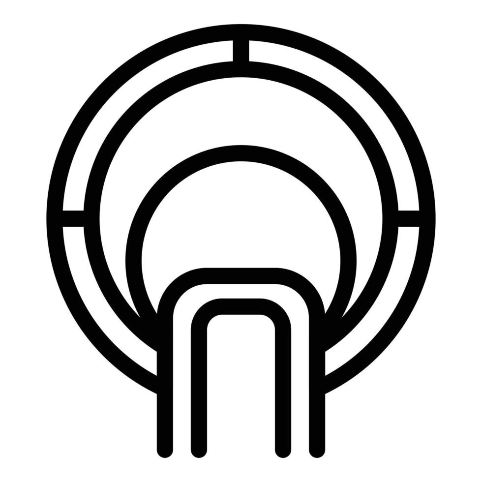 Diagnostic mri icon outline vector. Magnetic resonance vector