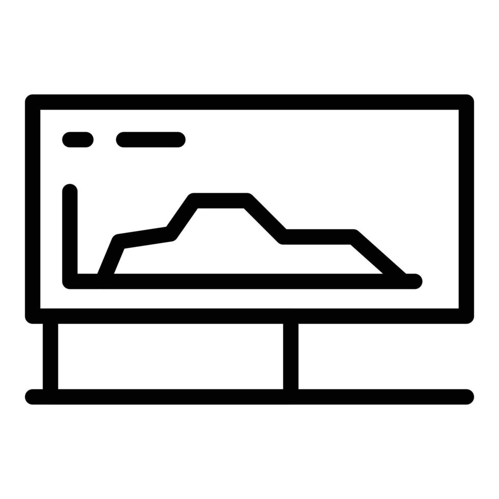 Monitor cnc machine icon outline vector. Lathe equipment vector