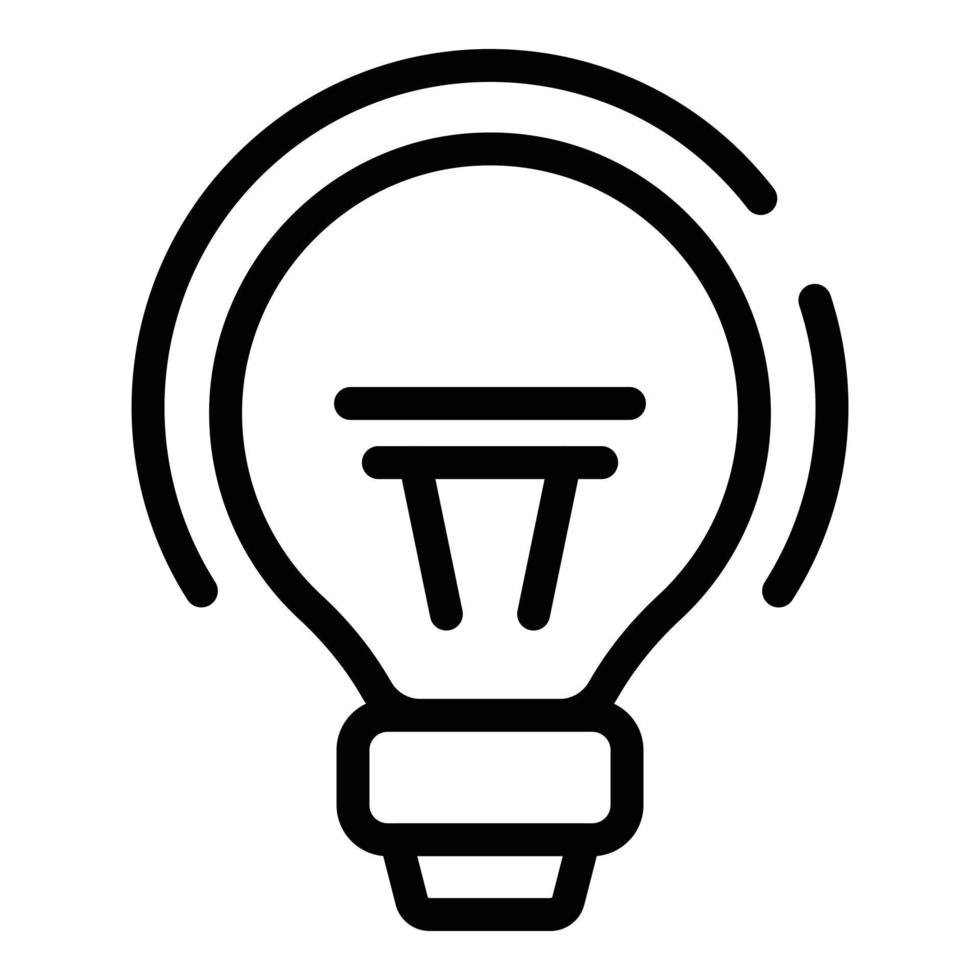 Bulb idea icon outline vector. Office leadership vector