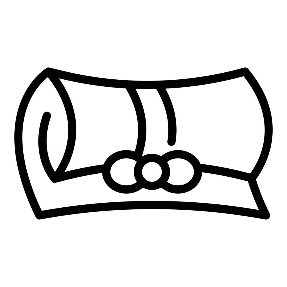 Gift paper roll icon outline vector. Box present vector