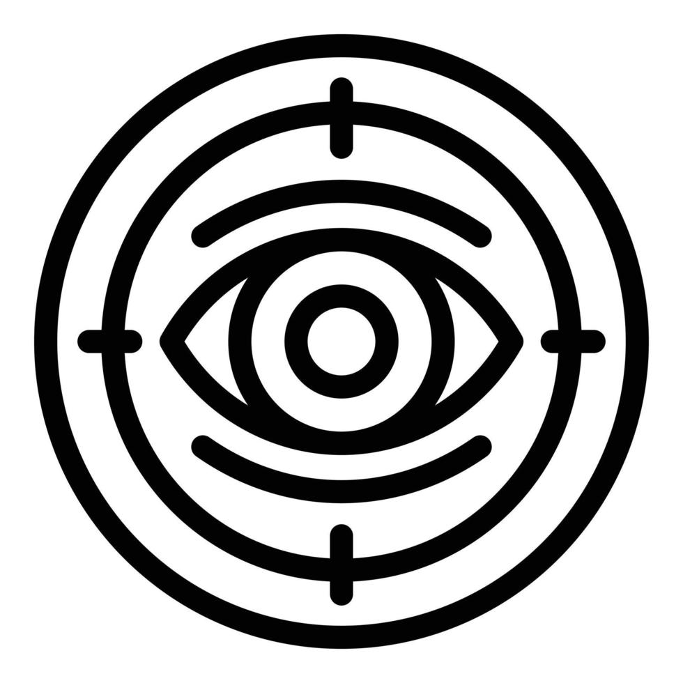 Eye business target icon outline vector. Office job vector