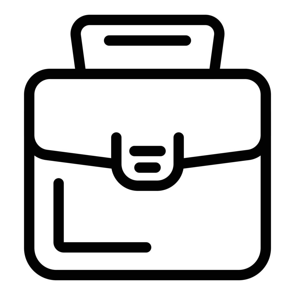 Business briefcase icon outline vector. Office success vector