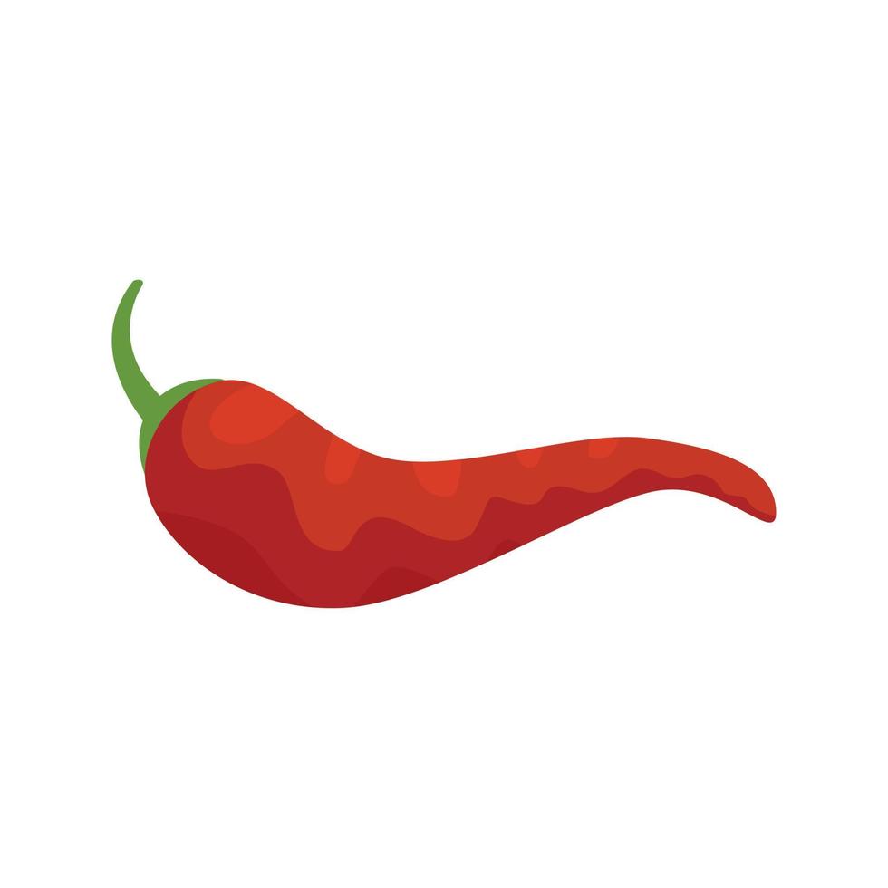 Mexican chili pepper icon flat isolated vector