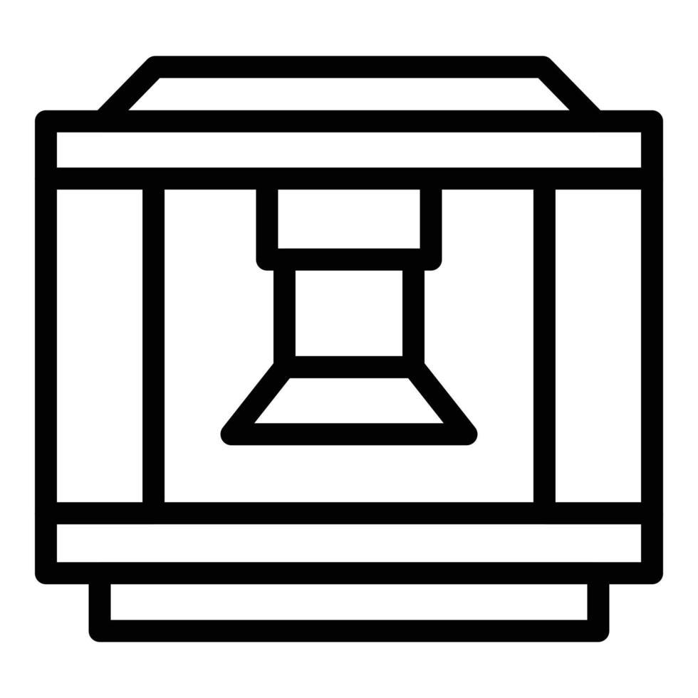 Lathe machine icon outline vector. Cnc equipment vector