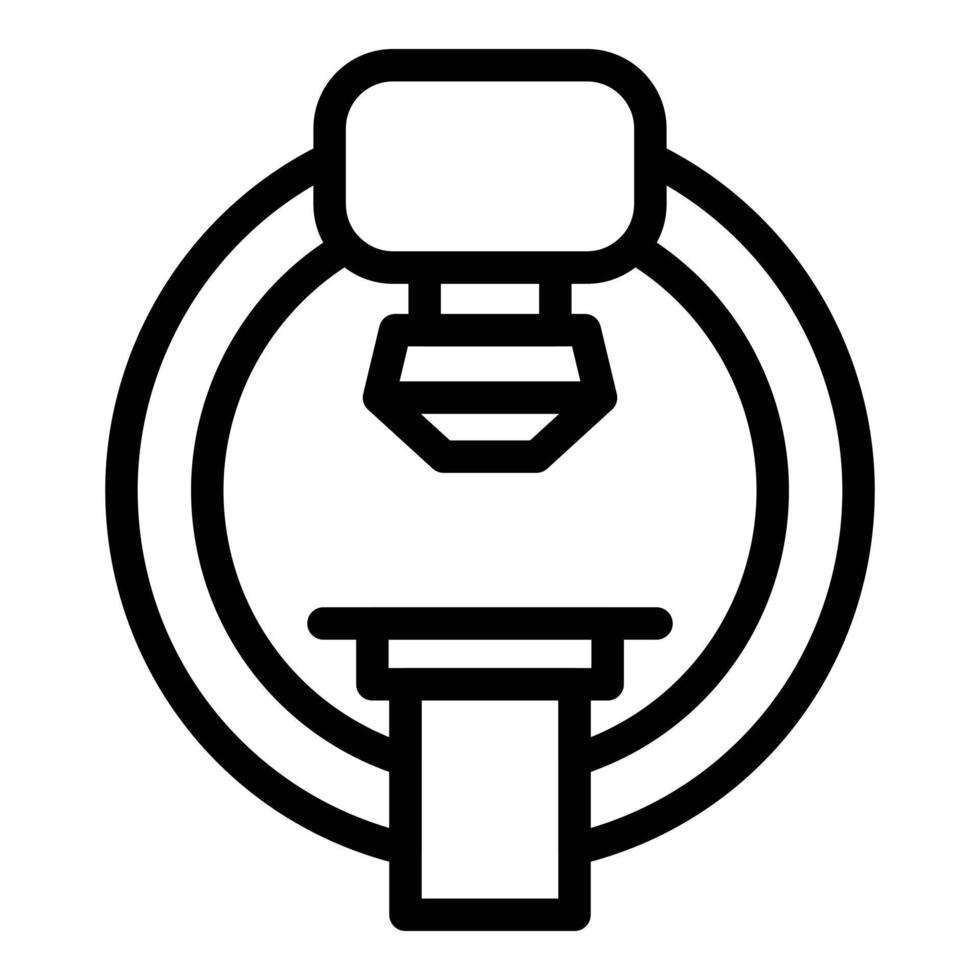 Magnetic resonance tomography icon outline vector. Mri scan vector
