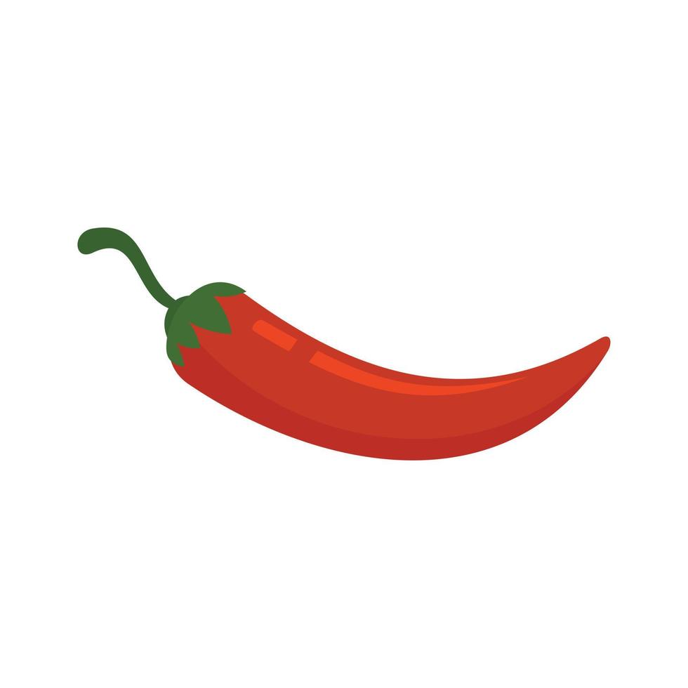 Harvest chili pepper icon flat isolated vector