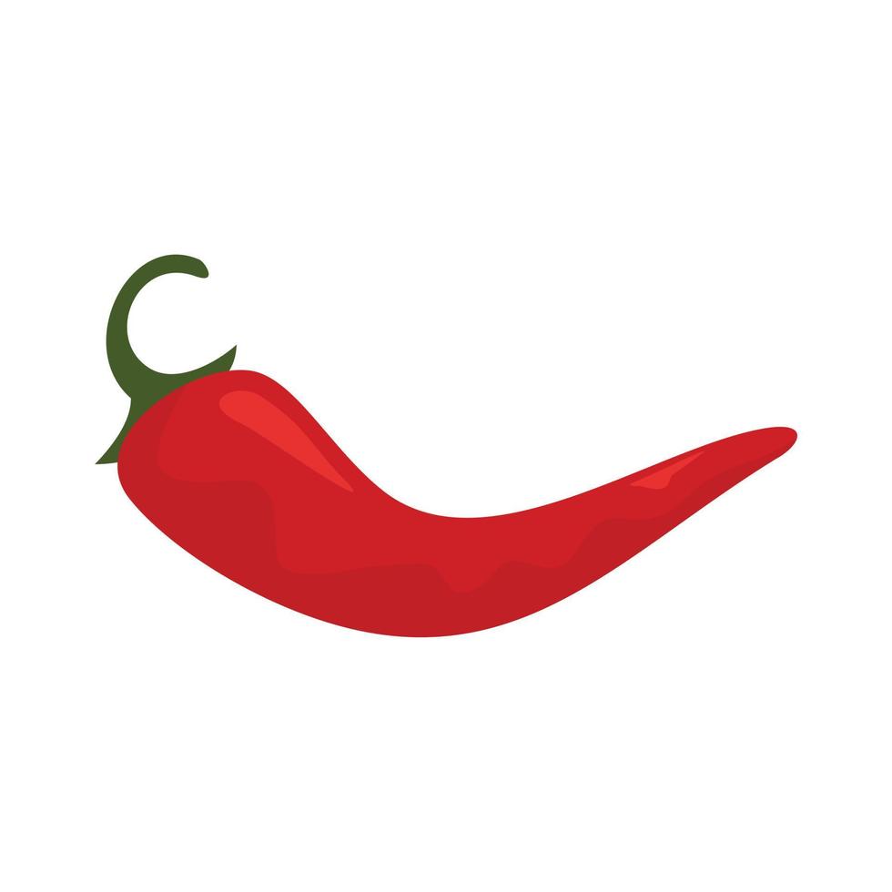 Culinary chili pepper icon flat isolated vector
