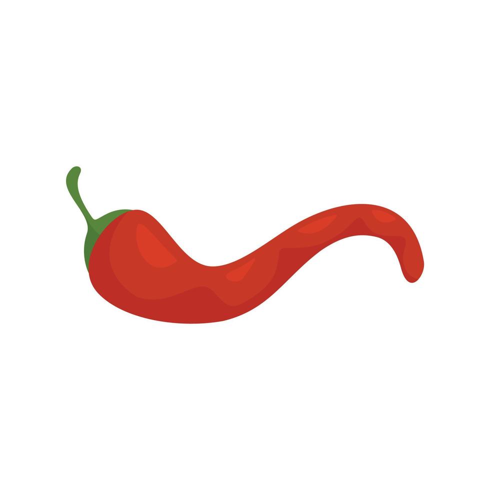 salsa chile icono plano aislado vector