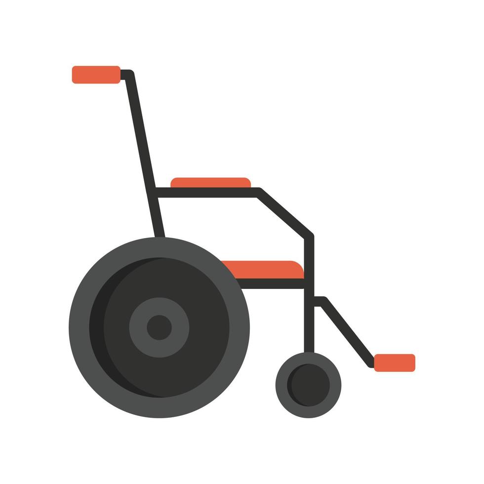 Classic wheelchair icon flat isolated vector